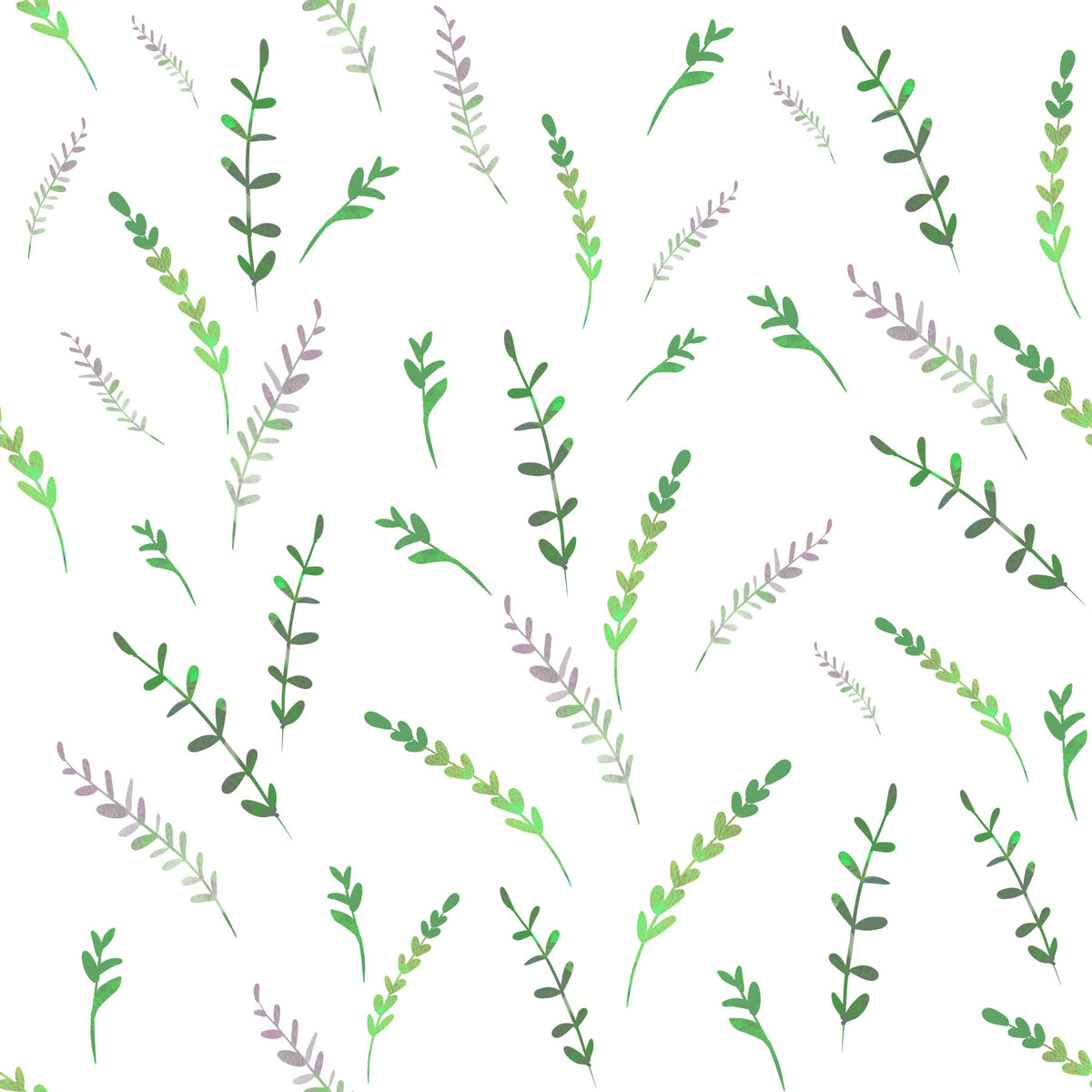 Minimalist Greenery Pattern Wallpaper⁠ in your room — zoomed