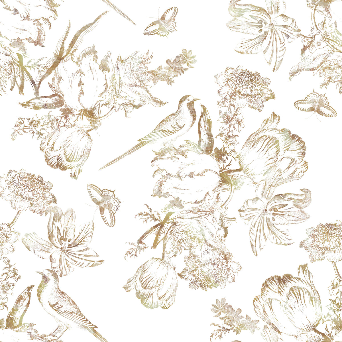 Ethereal Winged Meadow Motif Wallpaper⁠ in your room — zoomed