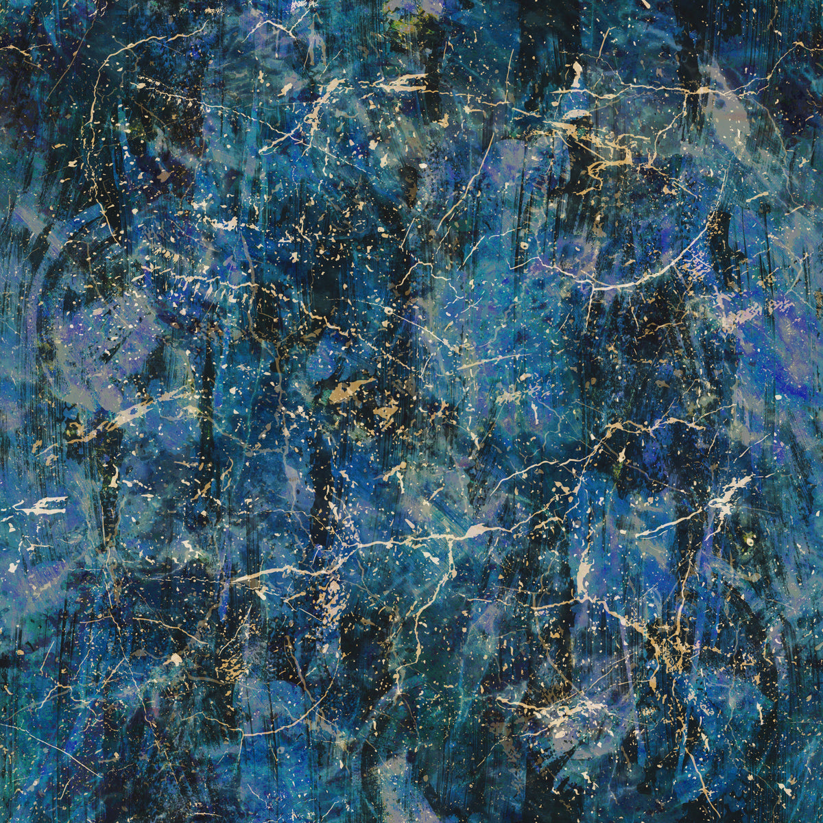 Midnight Marble Vein Abstract Wallpaper⁠ in your room — zoomed