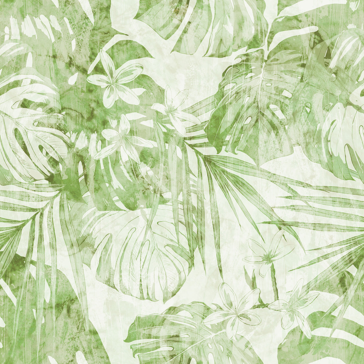 Verdant Botanical Tropics Wallpaper⁠ in your room — zoomed