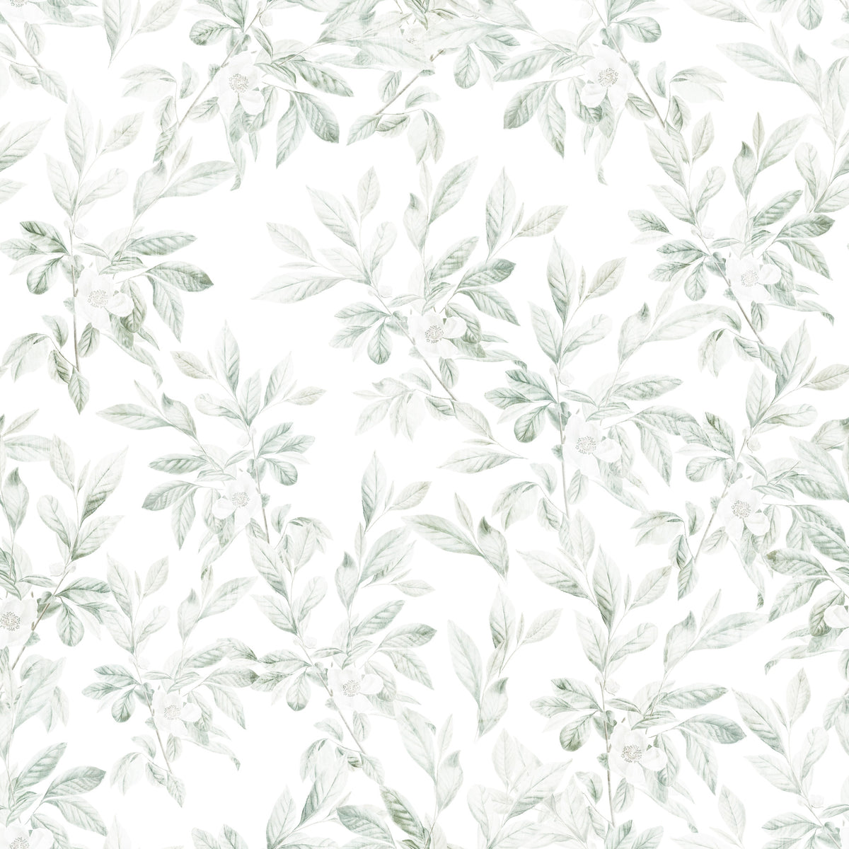 Ethereal Green Leaf Etchings Wallpaper⁠