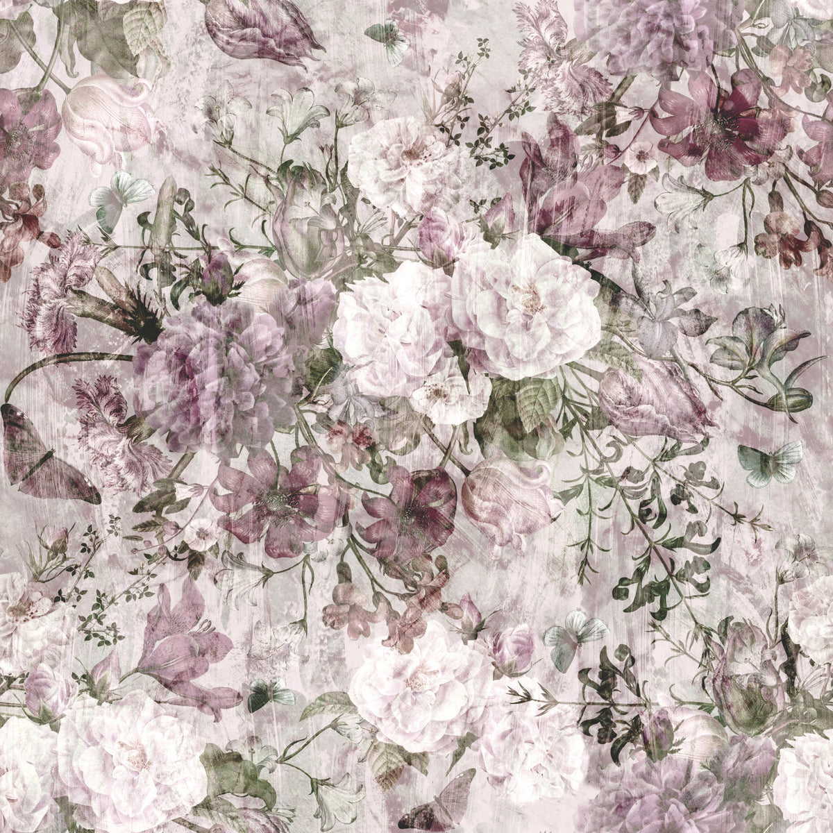 Vintage Botanical Floral Art Wallpaper⁠