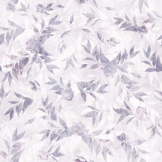 Muted Lavender Botanical Leaf Trail Wallpaper⁠