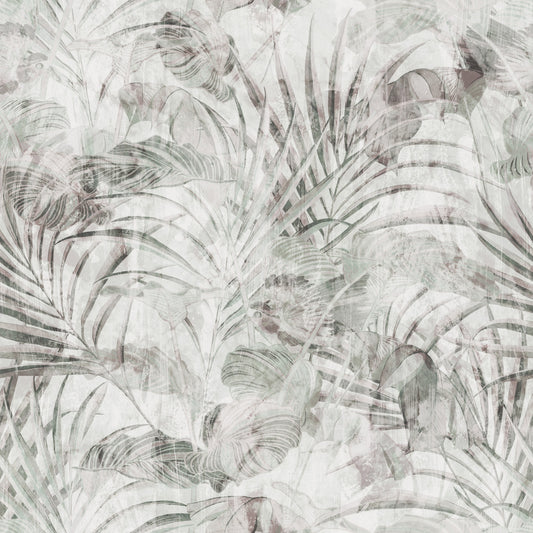 Muted Tropical Foliage Wallpaper⁠