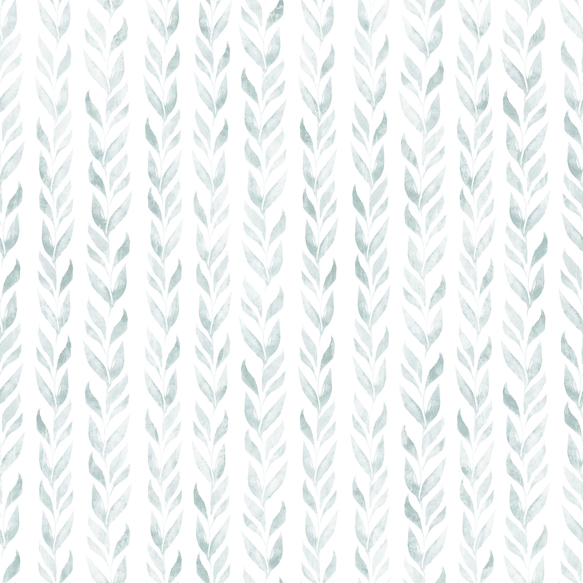 Soft Watercolor Vertical Leaf Vine Pattern Wallpaper⁠