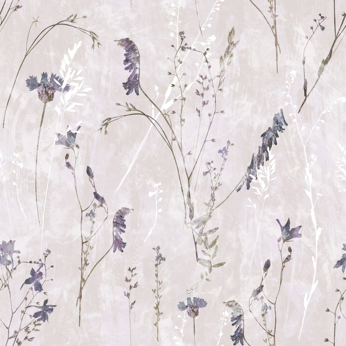 Ethereal Pressed Wildflowers Wallpaper⁠ in your room — zoomed
