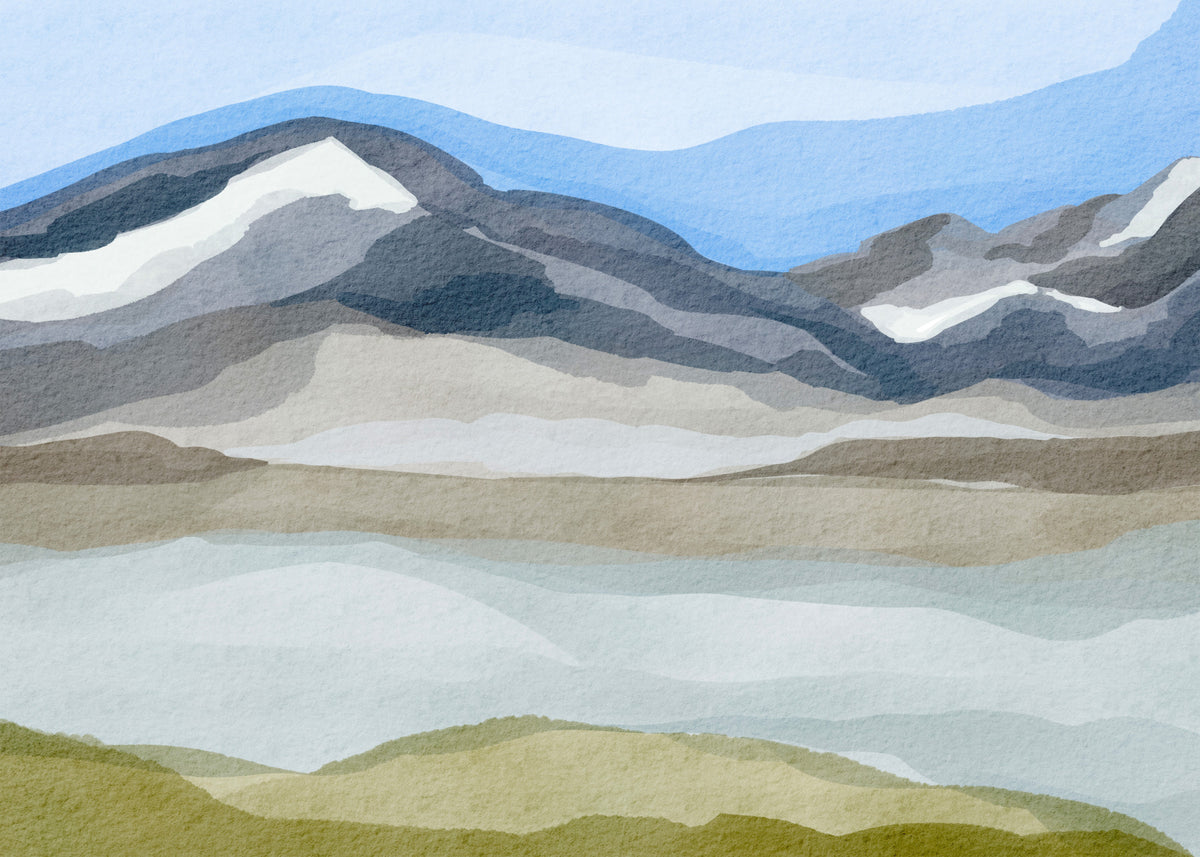 Norwegian Fjord Wall Mural in your room — zoomed