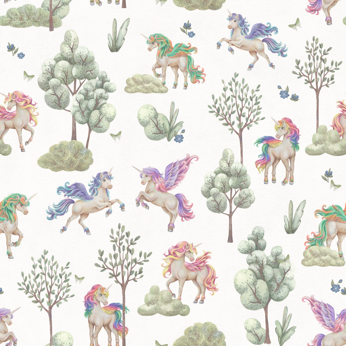 Magical Unicorn Forest Adventure Wallpaper⁠ in your room — zoomed