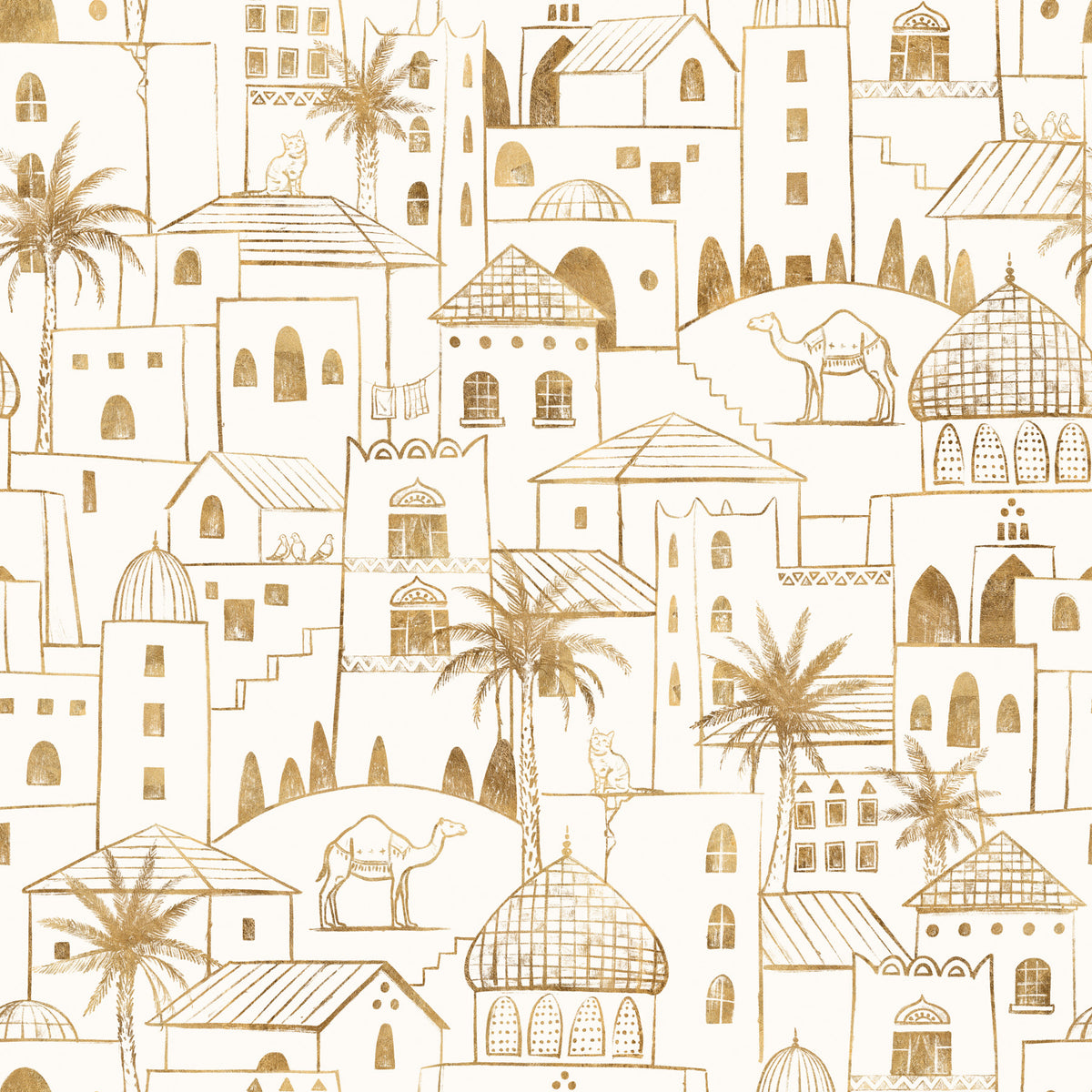 Desert Dreams Sketch Wallpaper⁠ in your room — zoomed
