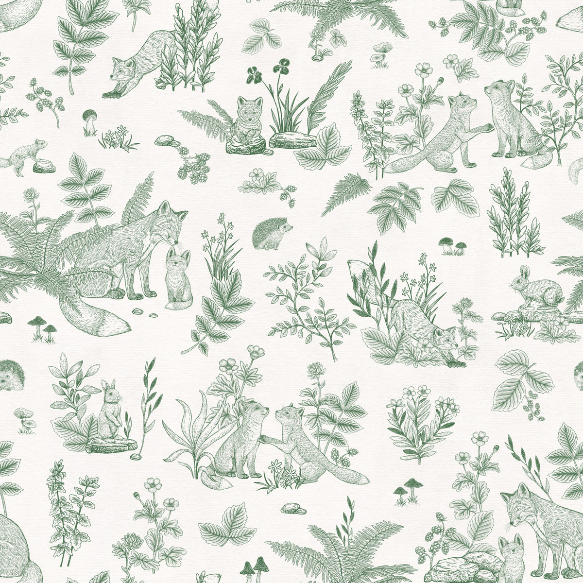 Forest Friends Sketch Wallpaper⁠