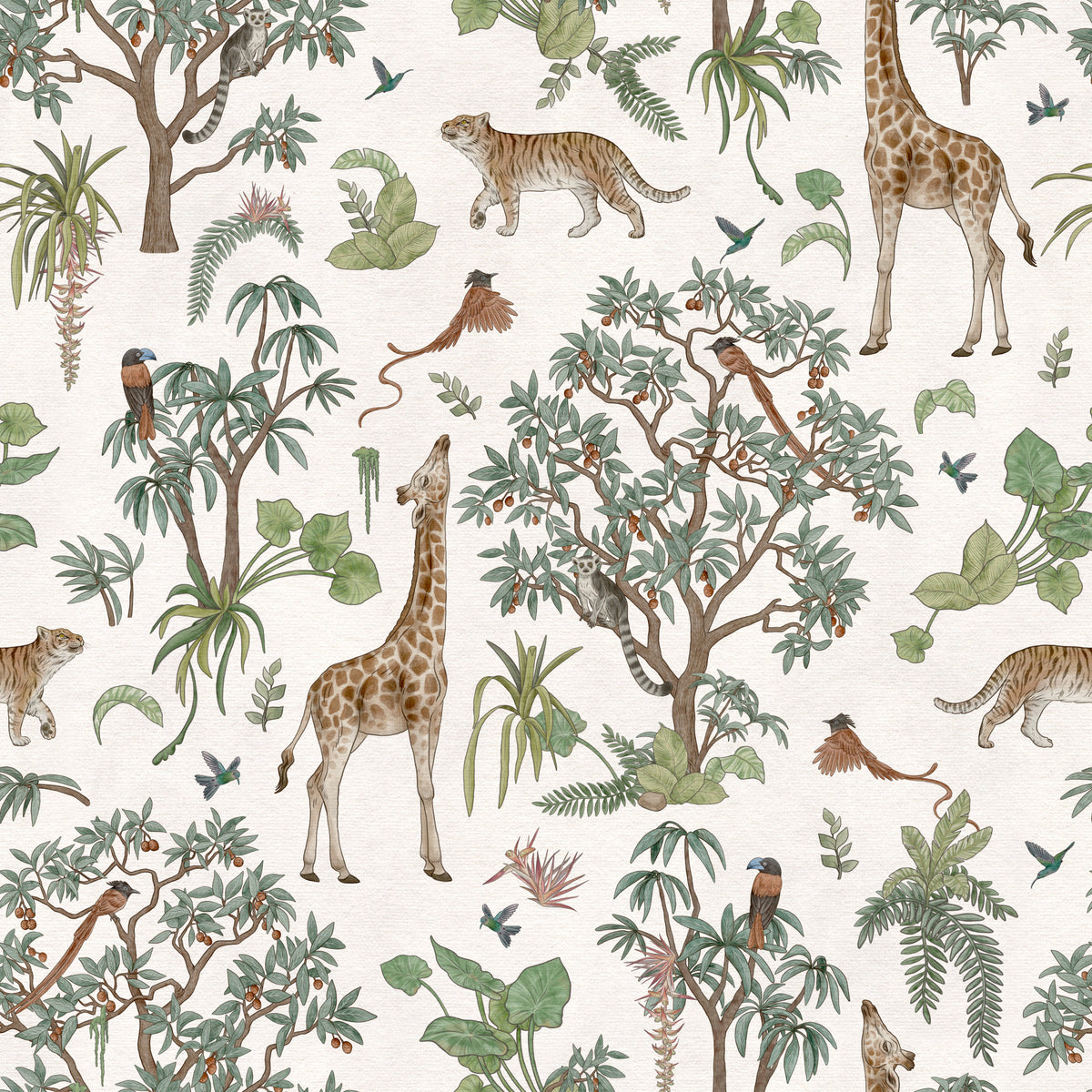 Exotic Wildlife Forest Trail Wallpaper⁠