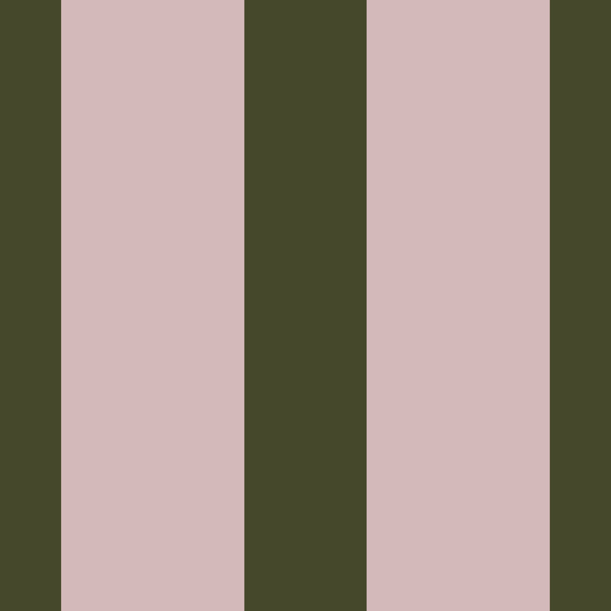 Olive Green and Dusty Rose Vertical Stripe Wallpaper⁠ in your room — zoomed