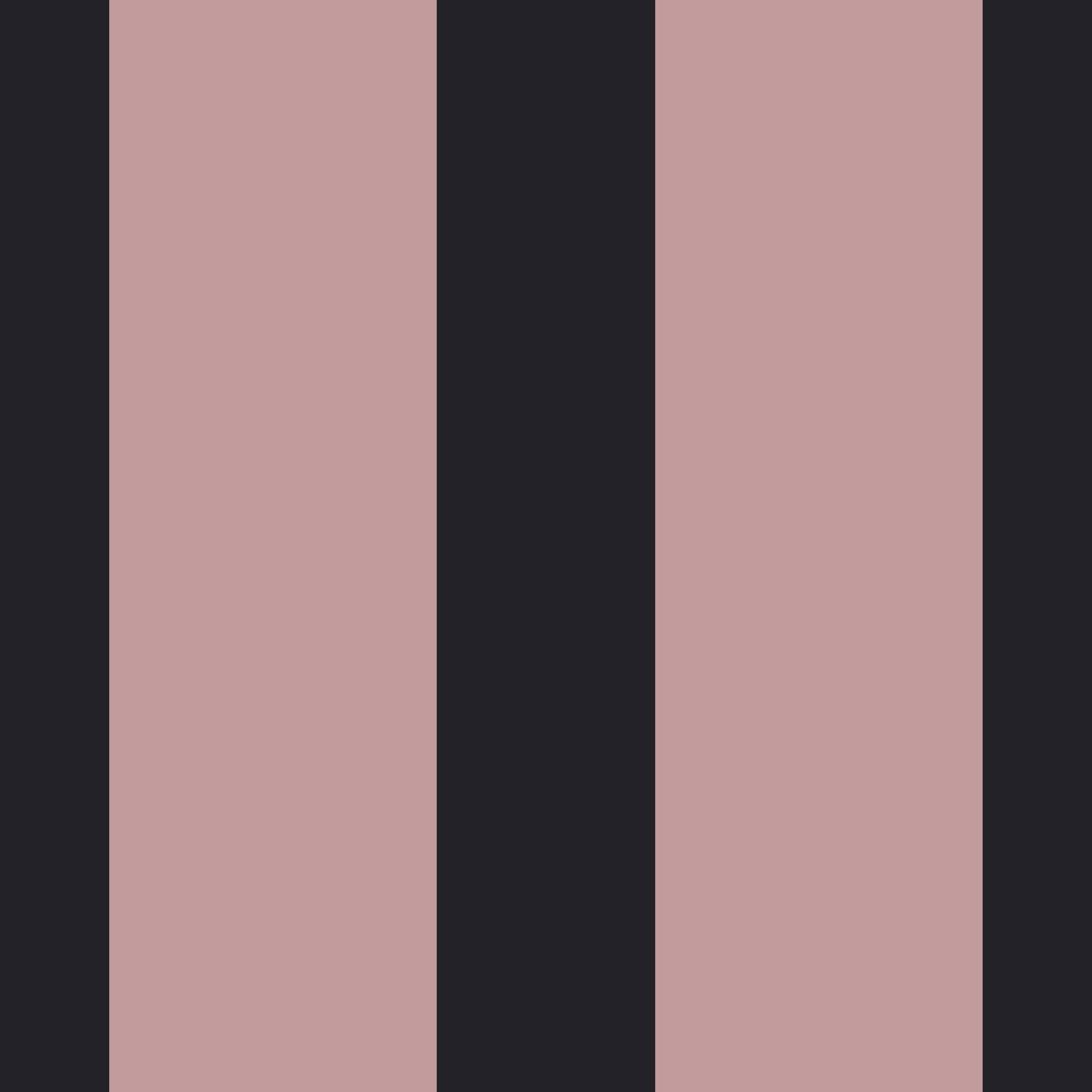 Charcoal and Dusky Pink Stripes Wallpaper⁠