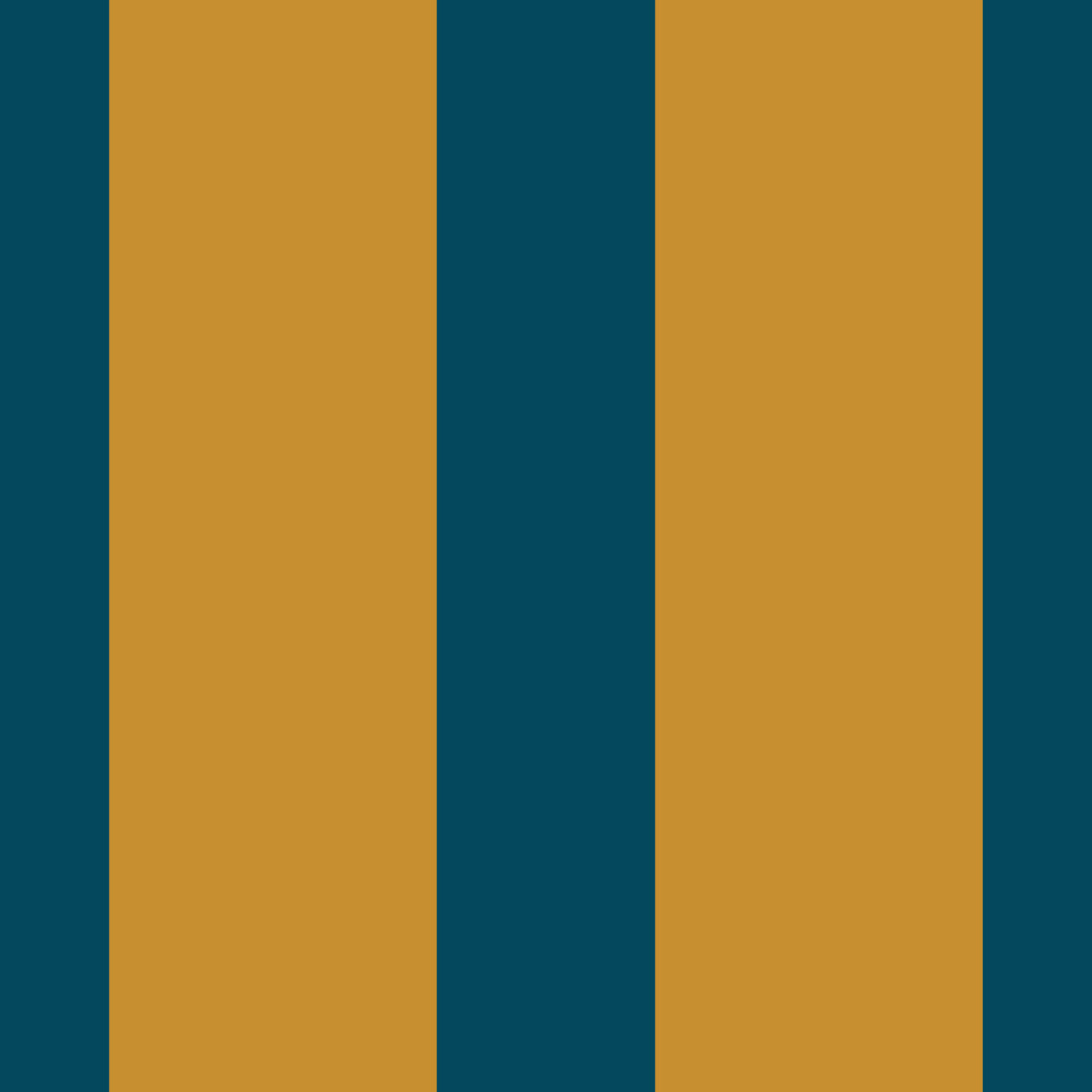 Teal and Ochre Stripe Pattern Wallpaper⁠