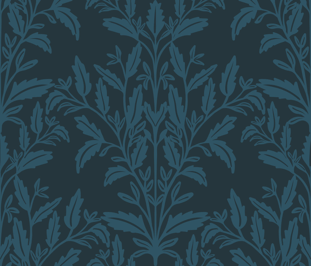 Enchanted Ink Leaf Motif Wallpaper⁠ in your room — zoomed