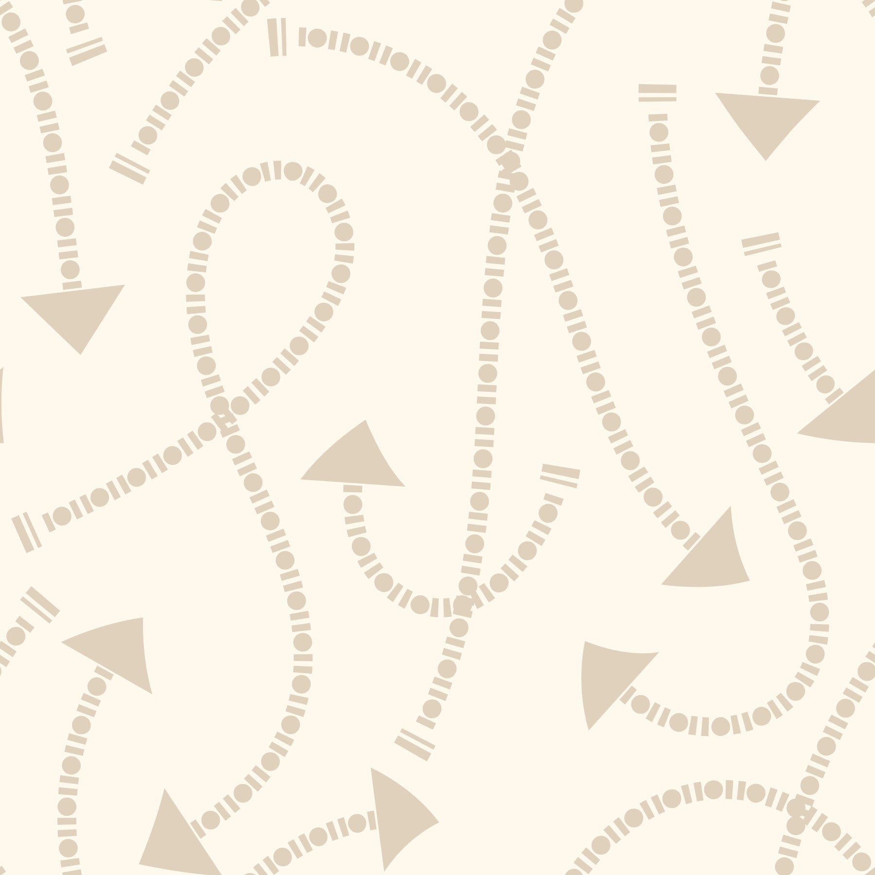 Cream Geometric Path Pattern Wallpaper⁠