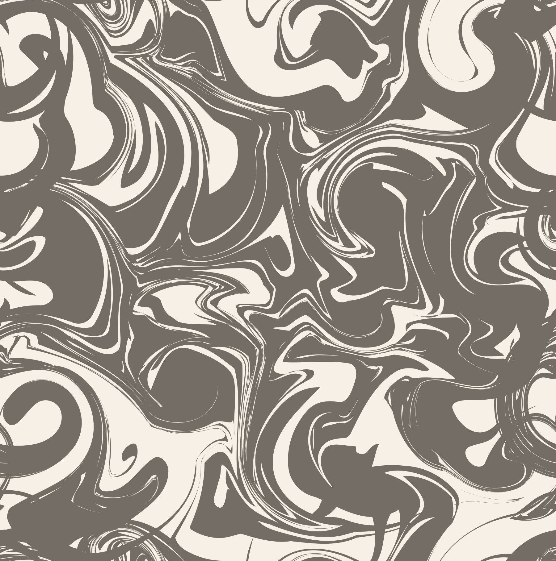Monochrome Liquid Marble Swirl Wallpaper⁠