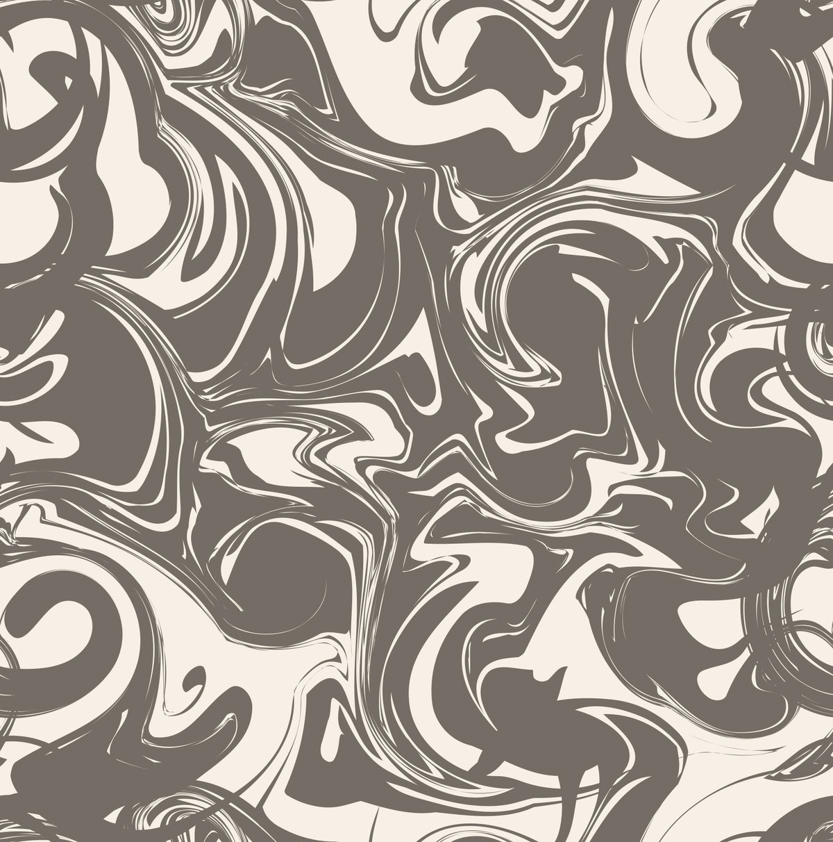Monochrome Liquid Marble Swirl Wallpaper⁠ in your room — zoomed