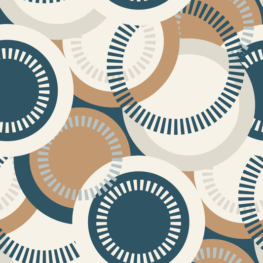 Modernist Circular Mosaic Wallpaper⁠