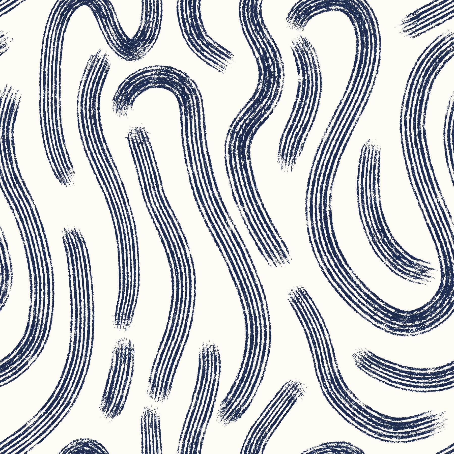 Indigo Fluid Lines Wallpaper⁠