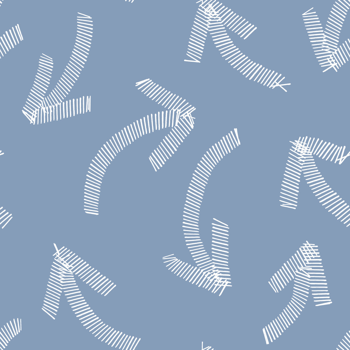Minimalist Scribble Arrows on Muted Blue Wallpaper⁠