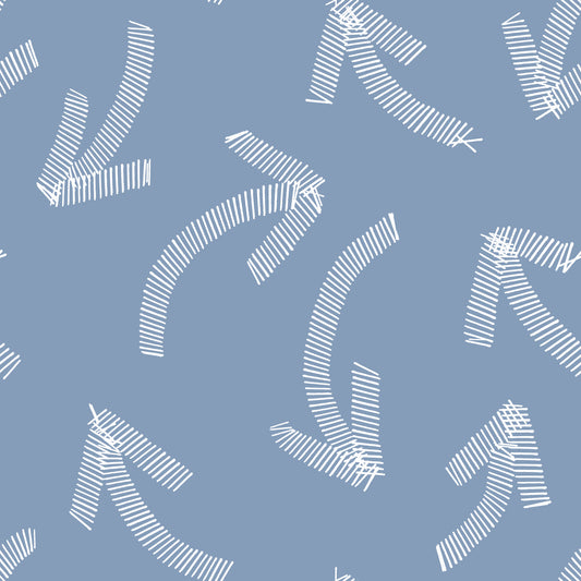 Minimalist Scribble Arrows on Muted Blue Wallpaper⁠