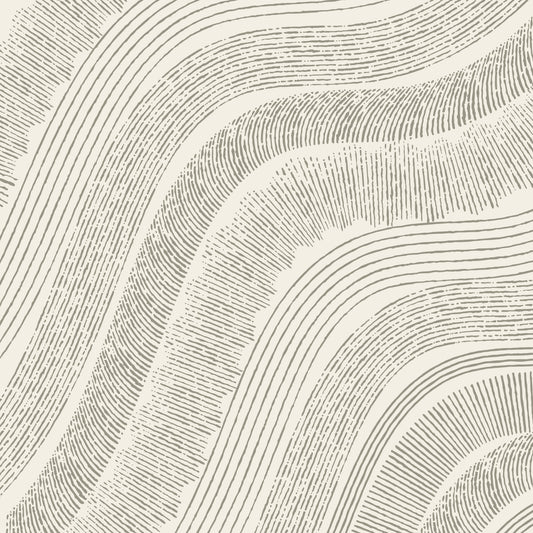 Minimalist Flowing Line Etching Wall Mural