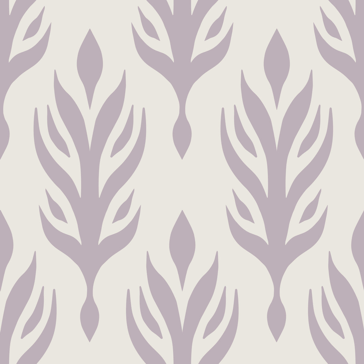 Soft Lavender Botanical Symmetry Wallpaper⁠