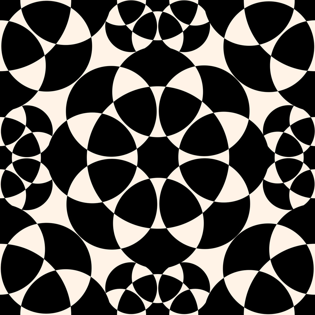 Geometric Monochrome Circle Grid Wallpaper⁠