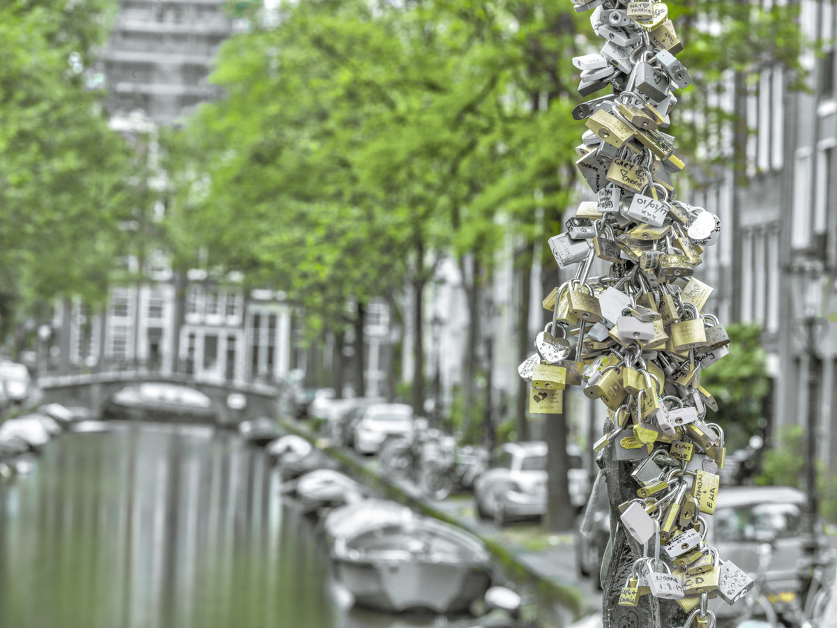 Romantic Bridge Padlocks Wall Mural