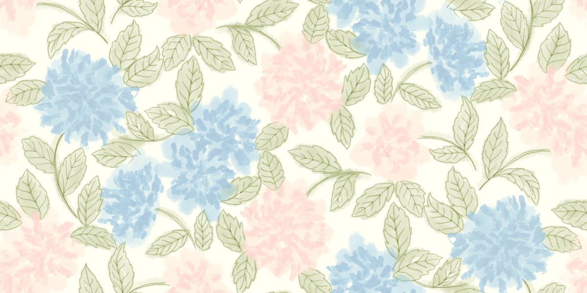 Soft Watercolor Hydrangea Bloom Wallpaper⁠