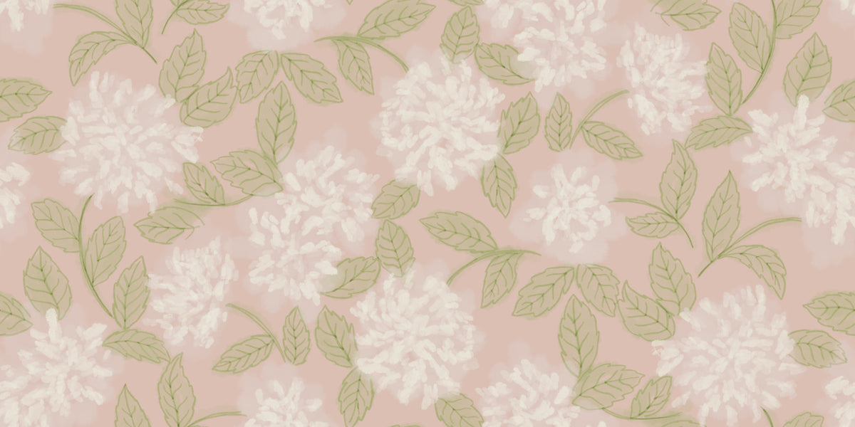 Muted Meadow Petal Pattern Wallpaper⁠