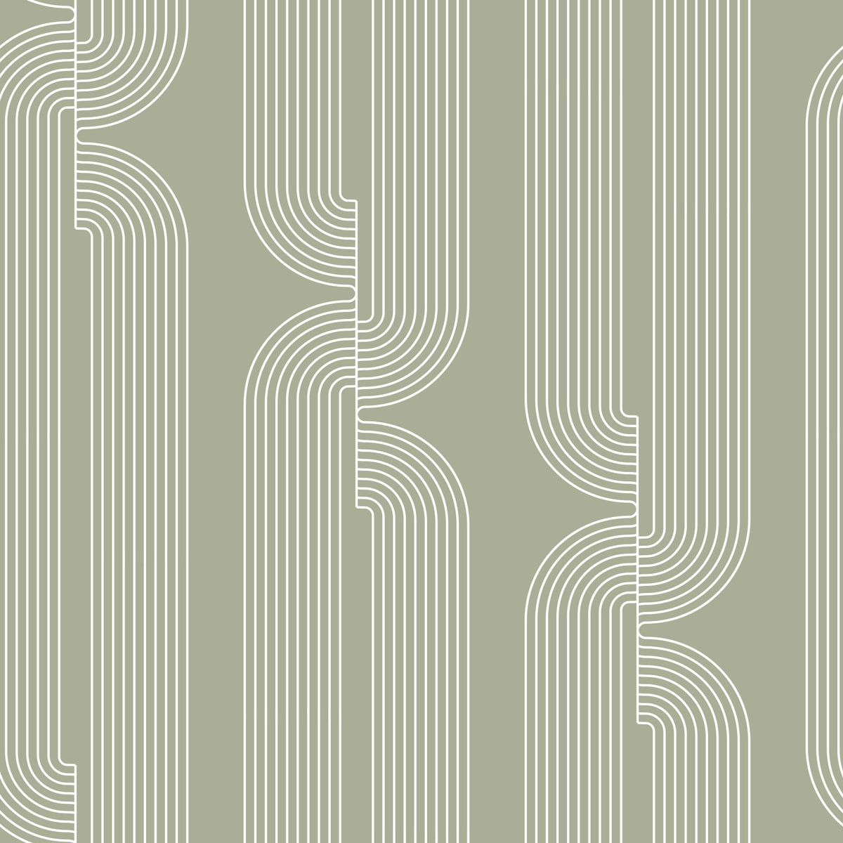 Sage Green Linear Flow Wallpaper⁠
