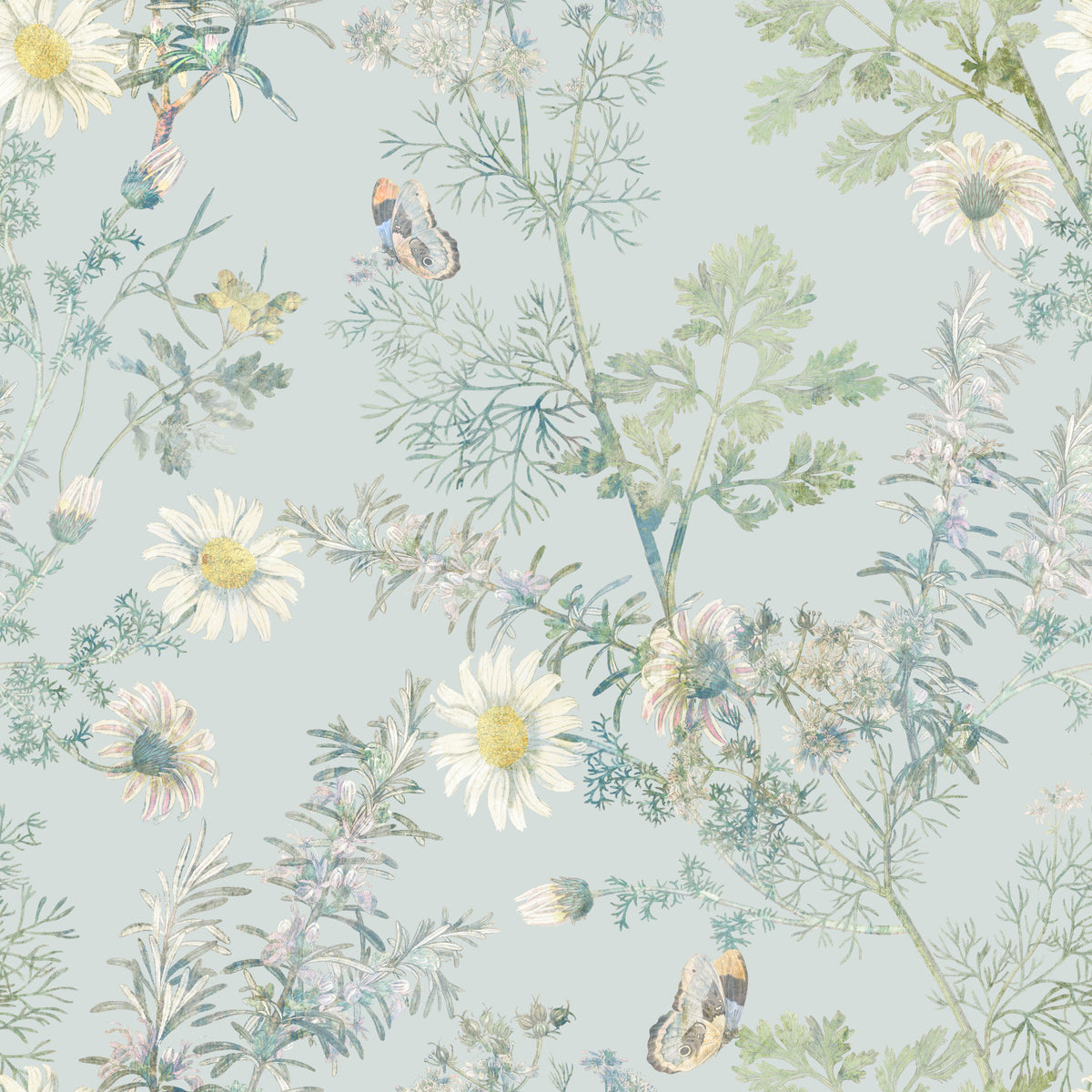 Botanical Butterfly Garden Wallpaper⁠