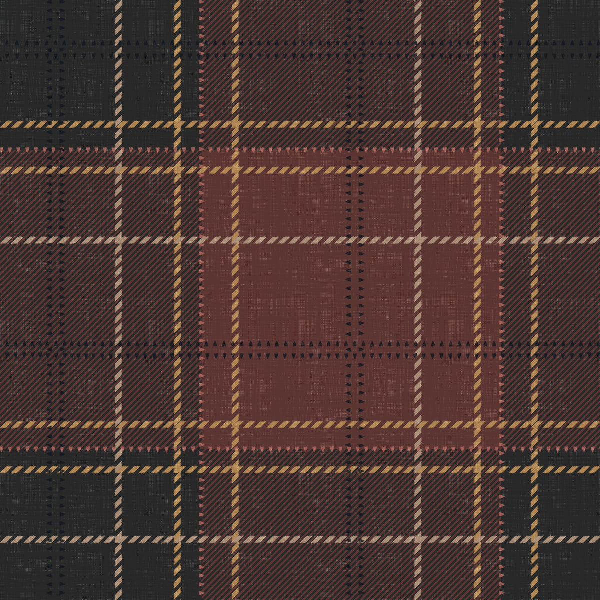Winter Heritage - Tartan Checkerboard Plaid Block - Dark Moody Tone Wallpaper⁠ in your room — zoomed