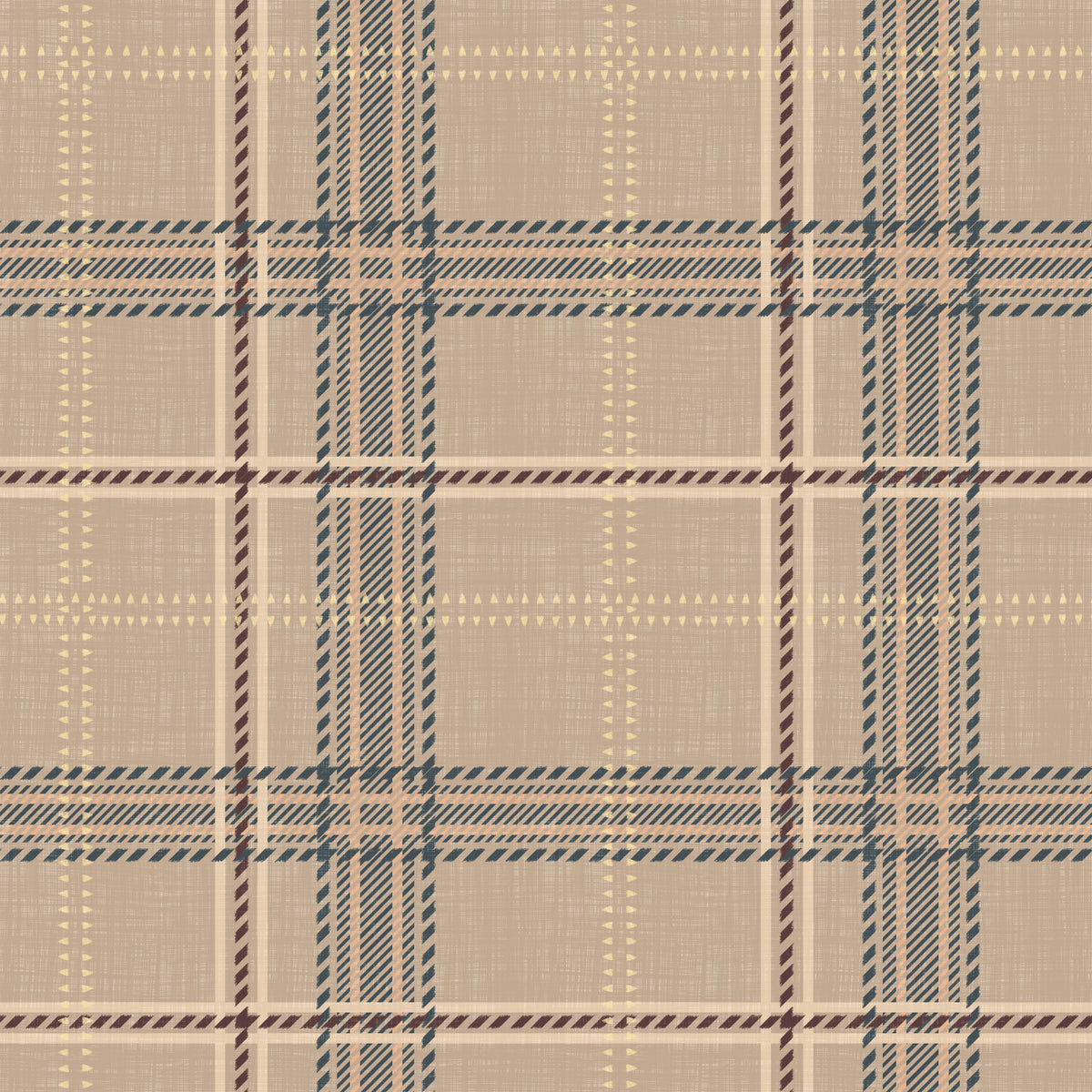 Winter Heritage - Windowpane Tartan Plaid Check - Crisp Indigo Tint Wallpaper⁠ in your room — zoomed