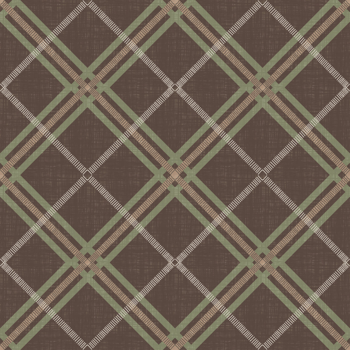 Winter Heritage - Tartan Trellis Plaid Grid - Soft Muted Hue Wallpaper⁠ in your room — zoomed