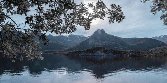 Arctic Sunlit Alpine Reflection Wall Mural