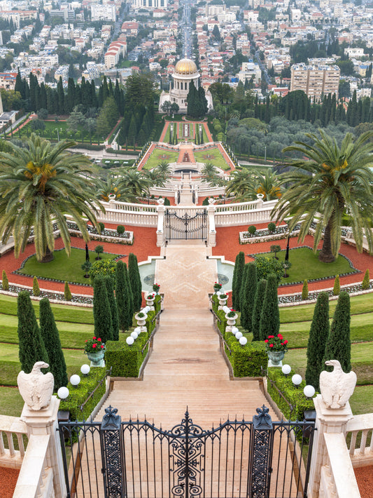 Symmetrical Mediterranean Terrace Wall Mural