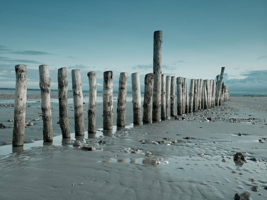Minimalist Maritime Beach Scenery Wall Mural
