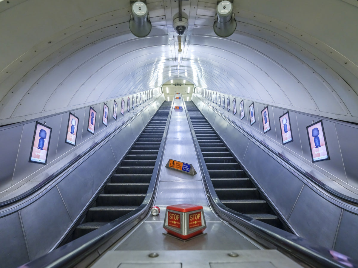 Industrial Transit Symmetry Wall Mural in your room — zoomed