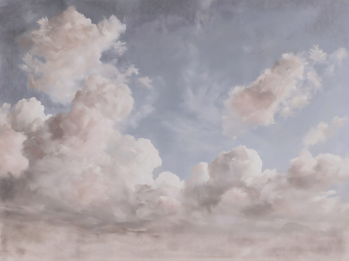 Ethereal Drift Painted Sky Wall Mural in your room — zoomed
