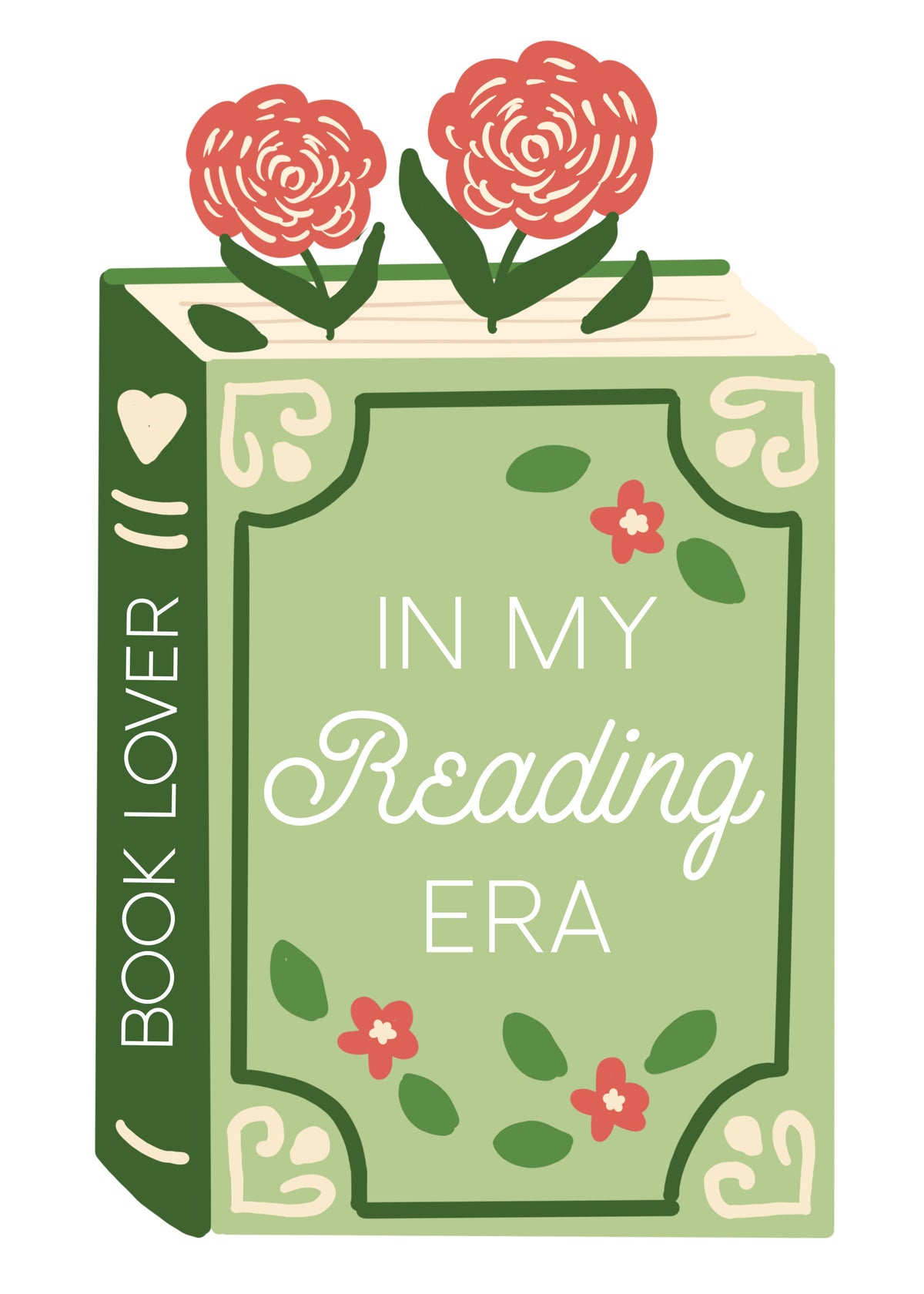 Book Lover Reading Era Wall Mural in your room — zoomed