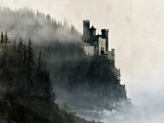 Enigmatic Stone Citadel Wall Mural