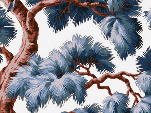 Azure Evergreen Canopy Wall Mural
