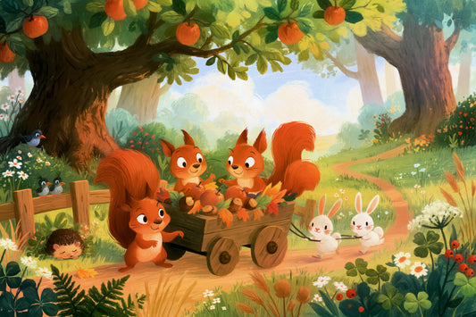 Autumn Woodland Friends Adventure Wall Mural