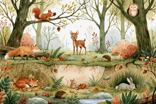 Forest Floor Wilderness Habitat Wall Mural