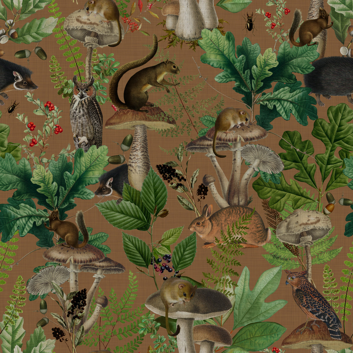Enchanted Woodland Forest Creatures Wallpaper⁠ in your room — zoomed