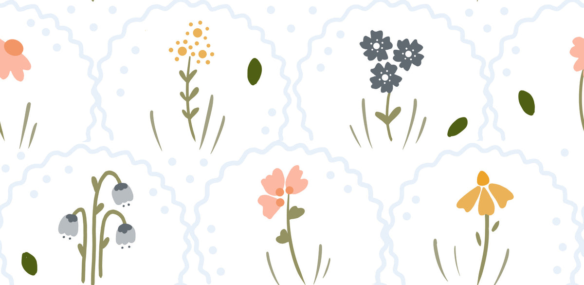 Meadow Wildflowers Wallpaper⁠ in your room — zoomed