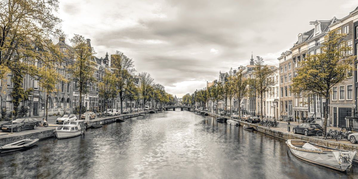 Classic Dutch Canal Architecture Wall Mural